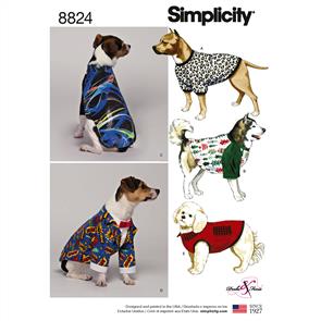 Simplicity Pattern 8824 Dog Coats in Three Sizes
