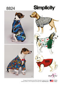 Simplicity Sewing Pattern Dog Coats in Three Sizes