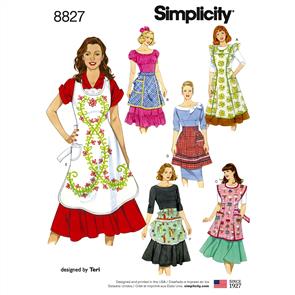 Simplicity Pattern 8827 Misses' Aprons