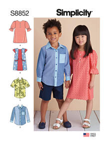 Simplicity Sewing Pattern Children's Dresses and Shirt