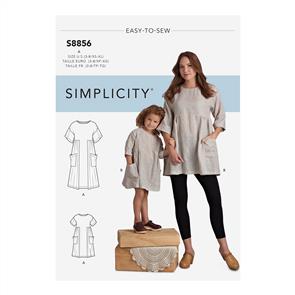 Simplicity Pattern S8856  Child's and Misses' Dress and Tunic