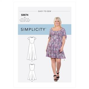 Simplicity Pattern S8874 Misses'/Women's Knit Dress