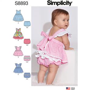 Simplicity Pattern S8893 Babies' Pinafores