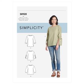 Simplicity Pattern 8920 Misses' Tops