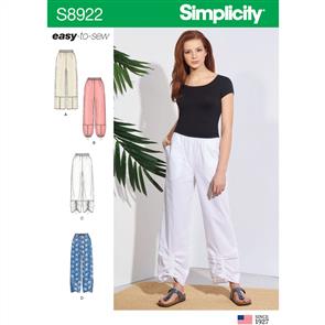 Simplicity Pattern 8922 Misses' On Pants