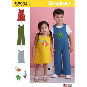 Simplicity Sewing Pattern, Toddler's Jumper, Jumpsuit, and Romper