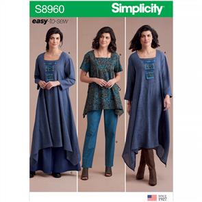 Simplicity Pattern 8960 Misses' Dress Or Tunic, Skirt and Pant