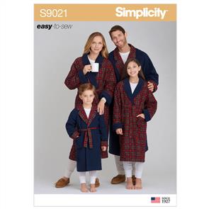 Simplicity Pattern 9021 Children's, Teens' & Adults' Robe