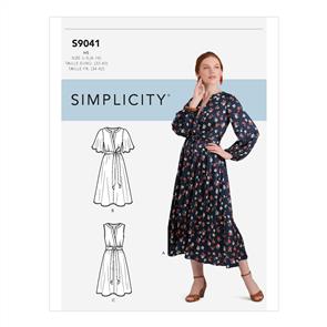 Simplicity Pattern 9041 Misses' Front Tie Dress In Three Lengths