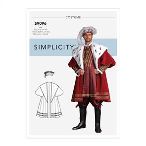 Simplicity Pattern 9096 Men's Historical Costume Coat With Hat In Three Sizes