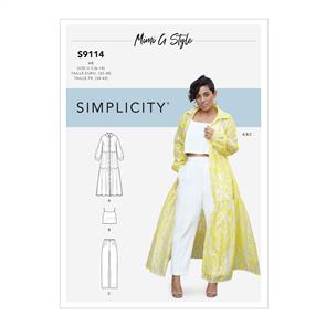 Simplicity Pattern 9114 Misses' Dress, Top & Pants