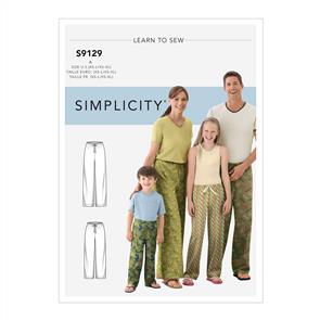 Simplicity Pattern 9129 Unisex Sleepwear