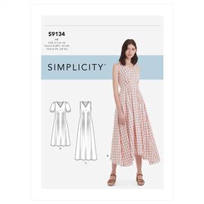 Simplicity Pattern 9134 Misses' Released Pleat Dress