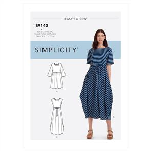 Simplicity Pattern 9140 Misses' Relaxed Pullover Dress