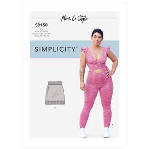 Simplicity Pattern 9150 Misses' Bodysuit & Mini Skirt