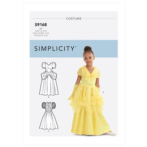 Simplicity Pattern 9168 Children's & Girls' Princess Costumes