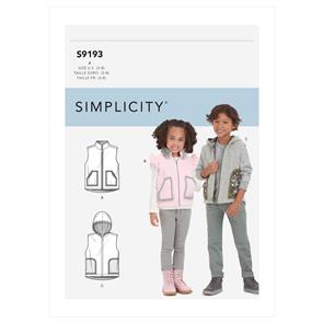Simplicity Pattern 9193 Children's Vests