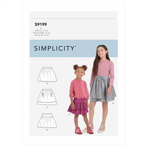 Simplicity Pattern 9199 Child & Girl Skirt