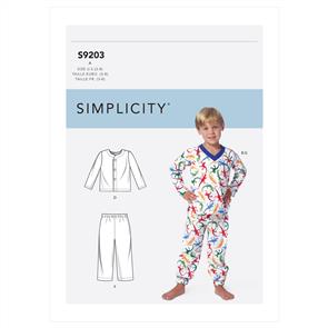 Simplicity Pattern 9203 Children's/Boys' Tops, Shorts and Pants