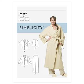 Simplicity Pattern 9217 Misses/Men Robe & Pajama