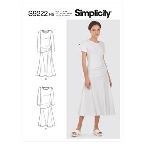 Simplicity Pattern 9222 Misses' Knit Dress