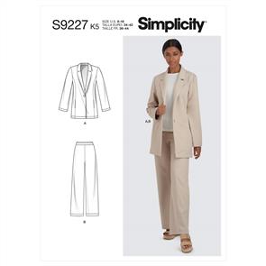 Simplicity Pattern 9227 Misses' Jacket & Pants