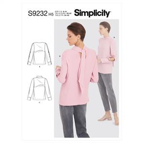 Simplicity Pattern 9232 Misses' Tops