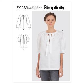 Simplicity Pattern 9233 Misses' Tops