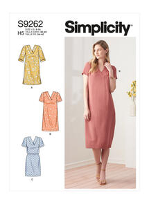 Simplicity Sewing Pattern Misses' V-neckline Shift Dresses