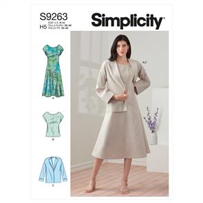 Simplicity Pattern 9263 Miss Dress, Jacket, Top