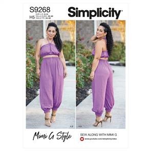 Simplicity Pattern 9268 Misses' Bra Top & Pants