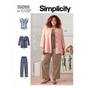 Simplicity Pattern 9269 Women Jacket, Top, Pants