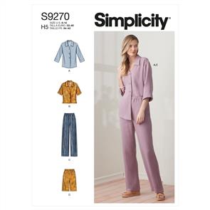 Simplicity Pattern 9270 Misses' Tops & Pants