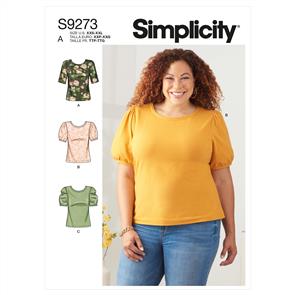 Simplicity Pattern 9273 Misses' Scoop Neck Tops