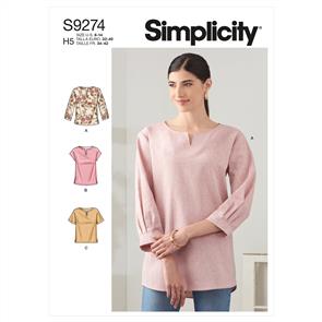 Simplicity Pattern 9274 Misses' Tops