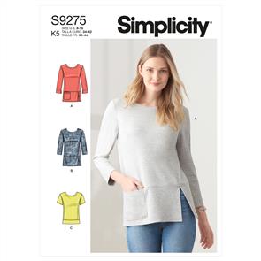 Simplicity Pattern 9275 Misses' Knit Tops