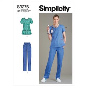 Simplicity Pattern 9276 Misses' Scrubs