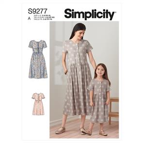 Simplicity Pattern 9277 Misses & Children Dress