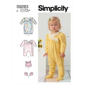 Simplicity Pattern 9283 Infant Gown & Jumpsuit