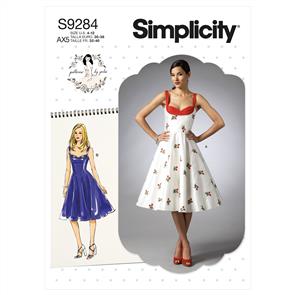 Simplicity Pattern 9284 Misses' Sweetheart Dress