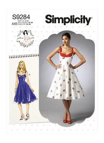Simplicity Sewing Pattern Misses' Sweetheart-Neckline Dresses