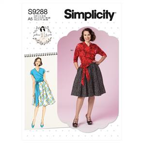 Simplicity Pattern 9288 Misses' Wrap Top & Skirt