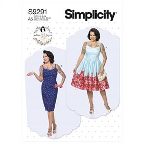 Simplicity Pattern 9291 Misses Dress With Skirt