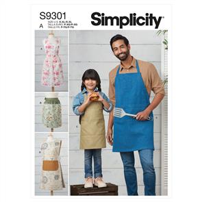 Simplicity Pattern 9301 Kids' & Adults' Aprons