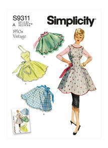 Simplicity Sewing Pattern Misses' Vintage Aprons