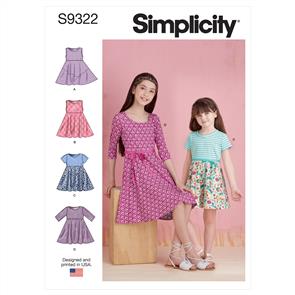 Simplicity Pattern 9322 Child & Girl Dress
