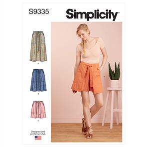 Simplicity Pattern 9335 Misses' Skirts & Skort