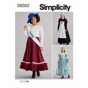 Simplicity Pattern 9352 Girl Costume & Face Cver