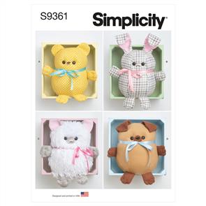 Simplicity Pattern 9361 Plush Animals