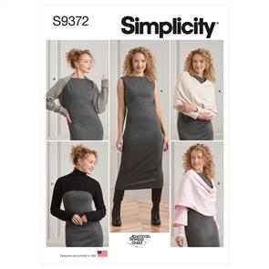 Simplicity Pattern 9372 Misses' Dress & Shrugs